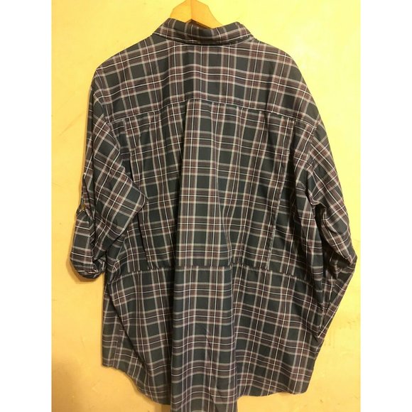 New Men’s 3XL Columbia Omni Shade Plaid Shirt 50 UPF Rated Vented Roll Up Sleeve - Picture 5 of 7